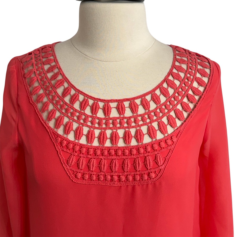 Alyx Women's Semi Sheer Chiffon Blouse - Picture 2 of 8